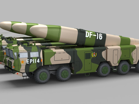 Chinese DF-16 Missile 3D Model
