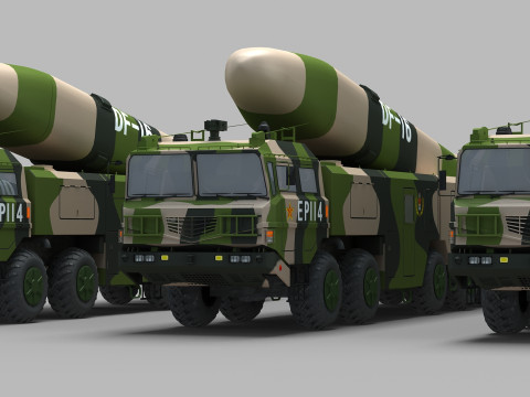 Chinese DF-16 Missile 3D Model