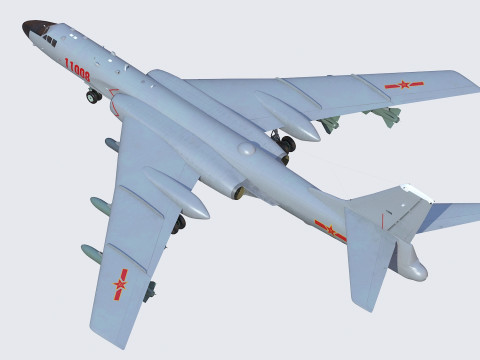 Xian H-6K Strategic Bomber Modelo 3D