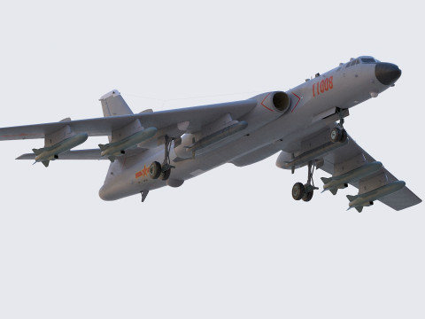 Xian H-6K Strategic Bomber Modelo 3D