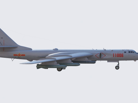 Xian H-6K Strategic Bomber Modelo 3D