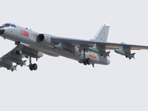 Xian H-6K Strategic Bomber Modelo 3D