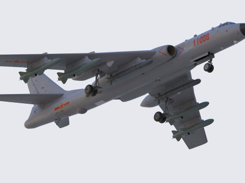 Xian H-6K Strategic Bomber Modelo 3D