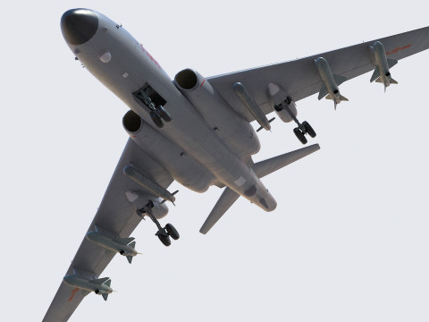 Xian H-6K Strategic Bomber Modelo 3D