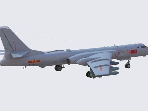 Xian H-6K Strategic Bomber Modelo 3D