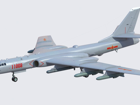 Xian H-6K Strategic Bomber Modelo 3D