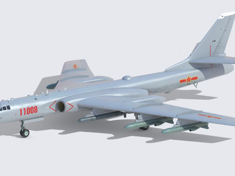 Xian H-6K Strategic Bomber Modelo 3D