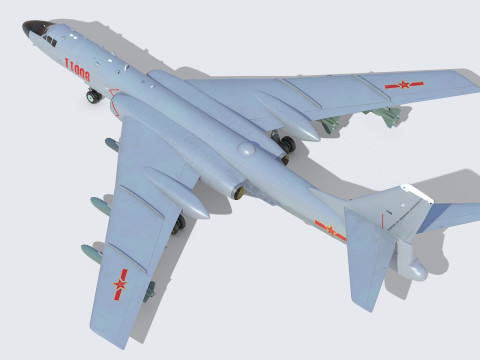 Xian H-6K Strategic Bomber Modelo 3D