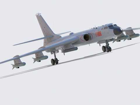 Xian H-6K Strategic Bomber Modelo 3D