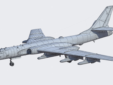 Xian H-6K Strategic Bomber Modelo 3D