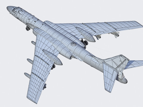 Xian H-6K Strategic Bomber Modelo 3D