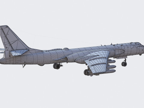 Xian H-6K Strategic Bomber Modelo 3D