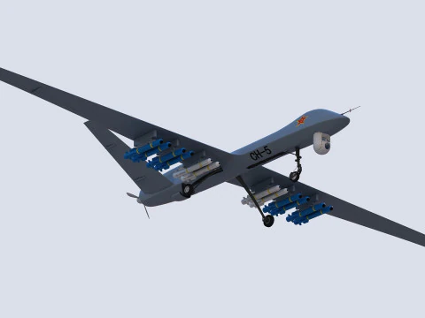 PLA CH-5 UAV 3D 모델