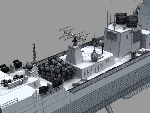Chinese Navy Type 052C Destroyer Model 3D