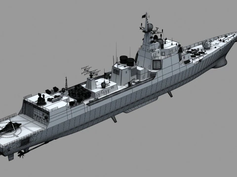 Chinese Navy Type 052C Destroyer 3D Model