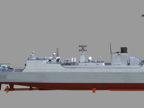 Chinese Navy Type 052C Destroyer Model 3D