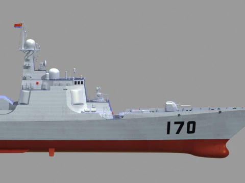 Chinese Navy Type 052C Destroyer 3D Model