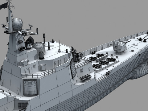 Chinese Navy Type 052C Destroyer Model 3D