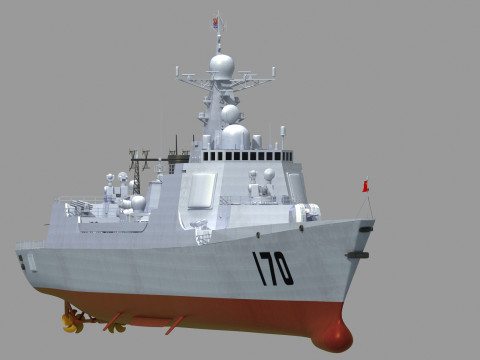 Chinese Navy Type 052C Destroyer Model 3D