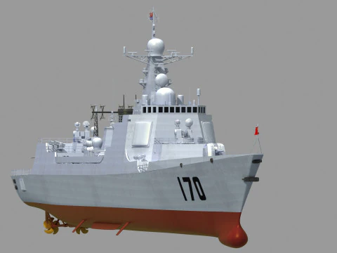 Chinese Navy Type 052C Destroyer 3D Model