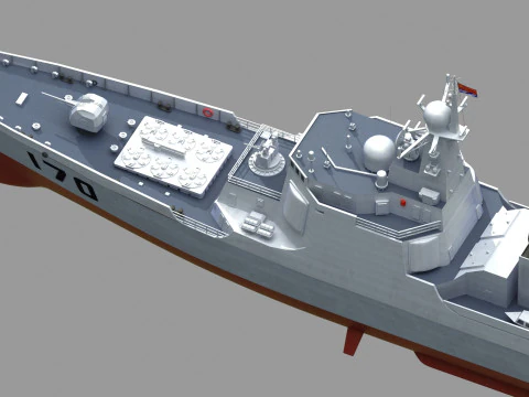 Chinese Navy Type 052C Destroyer 3D Model