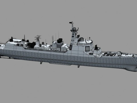Chinese Navy Type 052C Destroyer 3D Model