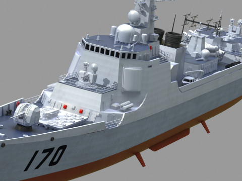 Chinese Navy Type 052C Destroyer Model 3D