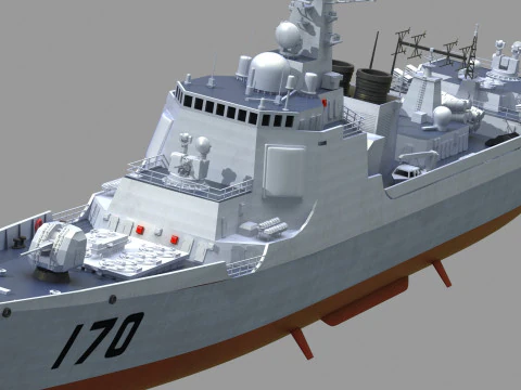 Chinese Navy Type 052C Destroyer 3D Model