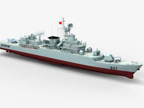 Chinese Navy Type053H3 Jiangwei Frigate 3D Model