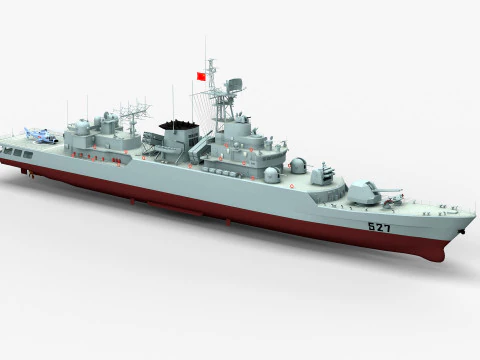 Фрегат ВМС Китаю Type053H3 Jiangwei 3D Модель