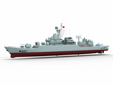 Chinese Navy Type053H3 Jiangwei Frigate 3D Model