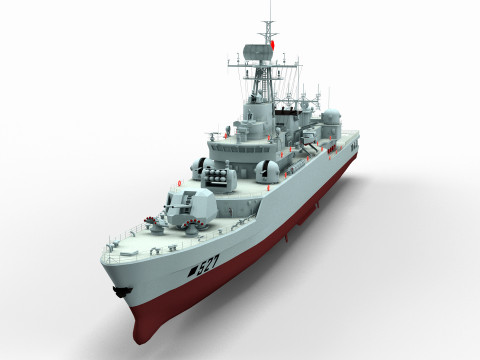 Chinese Navy Type053H3 Jiangwei Frigate Modèle 3D