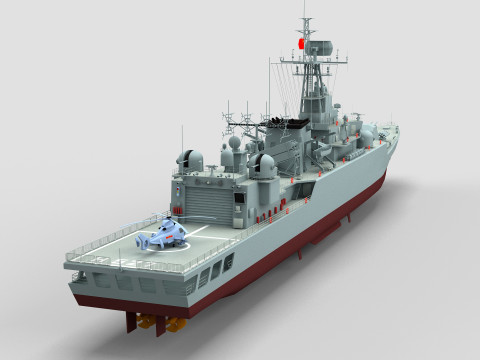 Chinese Navy Type053H3 Jiangwei Frigate Modèle 3D