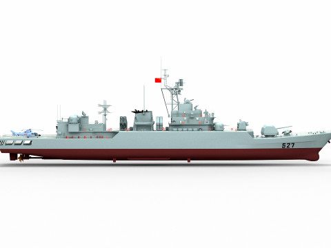 Chinese Navy Type053H3 Jiangwei Frigate Modèle 3D
