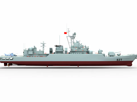Chinese Navy Type053H3 Jiangwei Frigate 3D Model