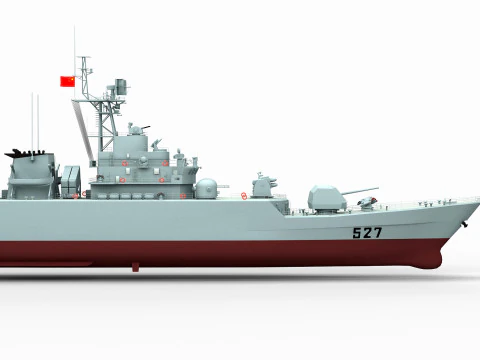 Chinese Navy Type053H3 Jiangwei Frigate 3D Model