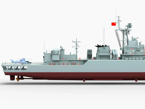 Chinese Navy Type053H3 Jiangwei Frigate 3D Model