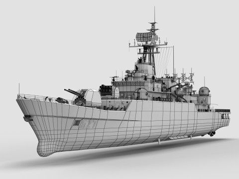 Chinese Navy Type053H3 Jiangwei Frigate Modèle 3D