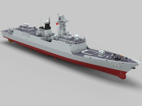 Chinese Navy Type 054A Jiangkai Frigate 3D Model