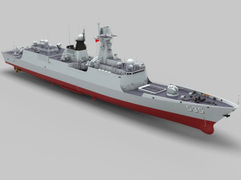 Фрегат ВМС Китаю типу 054A Jiangkai 3D Модель