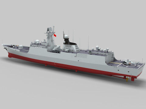 Chinese Navy Type 054A Jiangkai Frigate Modelo 3D
