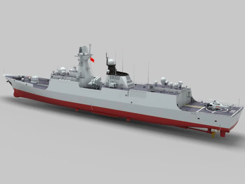 Chinese Navy Type 054A Jiangkai Frigate 3D Model