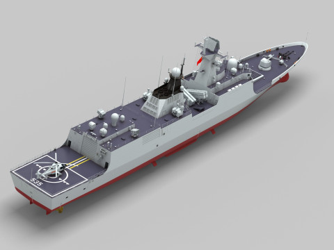 Chinese Navy Type 054A Jiangkai Frigate Modelo 3D