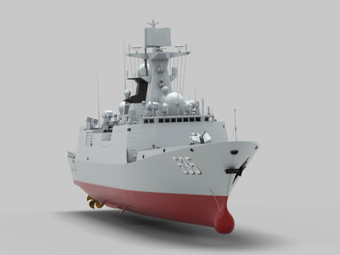 Chinese Navy Type 054A Jiangkai Frigate Modelo 3D
