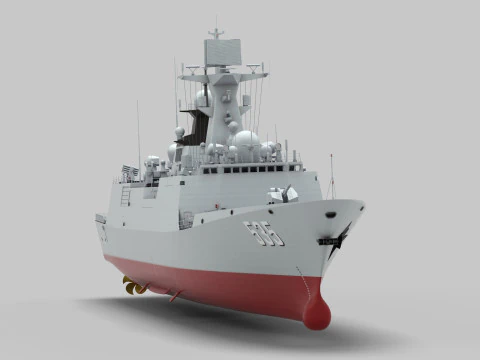 Chinese Navy Type 054A Jiangkai Frigate 3D Model