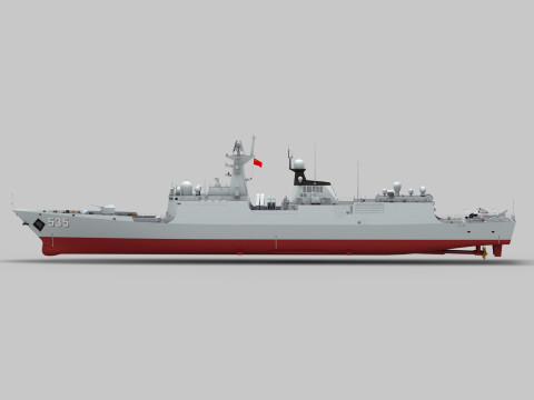Chinese Navy Type 054A Jiangkai Frigate Modelo 3D