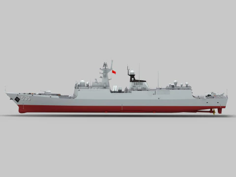 Chinese Navy Type 054A Jiangkai Frigate 3D Model