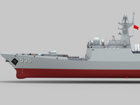 Chinese Navy Type 054A Jiangkai Frigate Modelo 3D