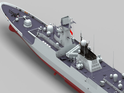 Chinese Navy Type 054A Jiangkai Frigate Modelo 3D