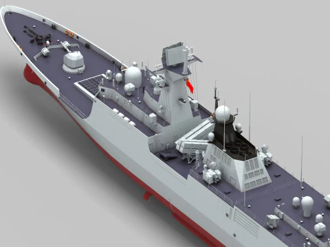Chinese Navy Type 054A Jiangkai Frigate 3D Model